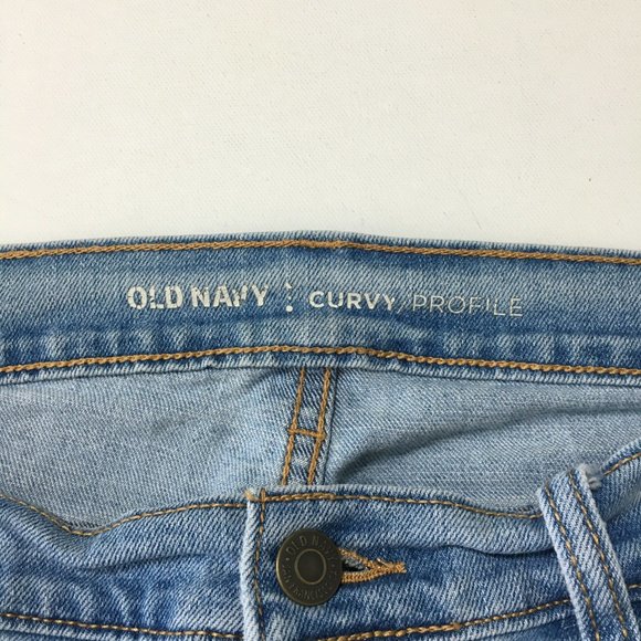 Old Navy 9" Curvy Profile Denim Jean Shorts Size 6 Mid Rise - Picture 6 of 11